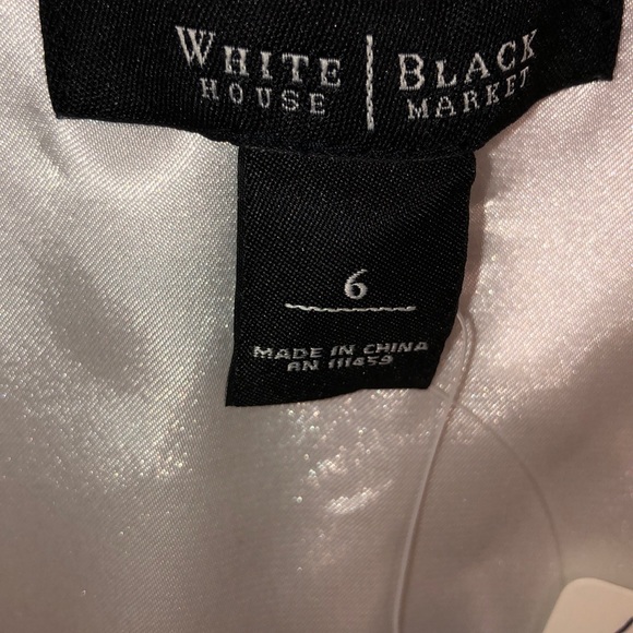 White House Black Market Black &Ivory Dress. NWT. - Picture 5 of 10